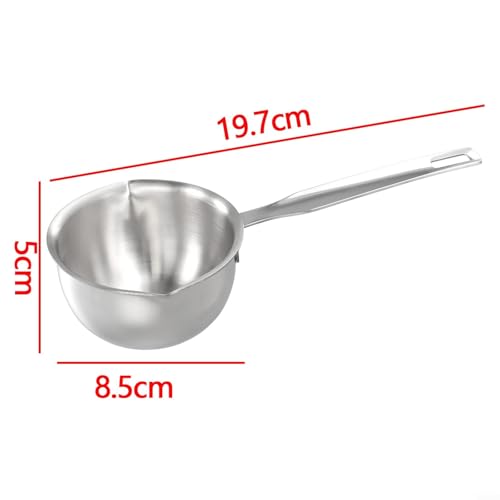 Milk Pot Stainless Steel Stainless Steel Mini Milk Warmer Portable Butter Warmer With Handle For Making Coffee Butter Oil Milk(150ml)