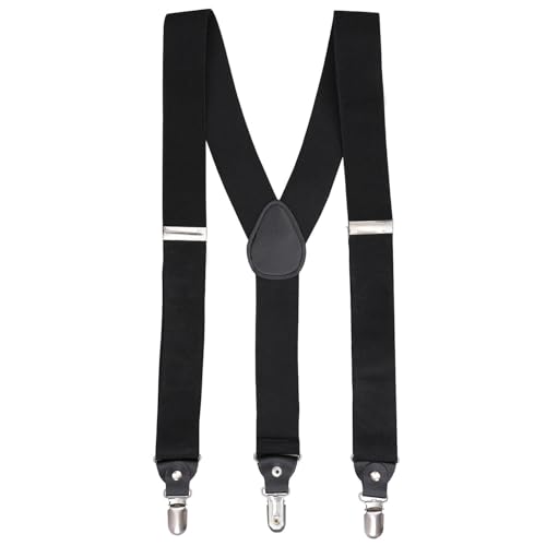 Bretelles homme et femme noires de 2,5 cm réglables pour déguisement