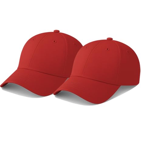 Image of Amazon Brand - Anarva Pack of 2 Unisex Baseball Caps Beige Cotton Adjustable Hats for Men & Women - Casual Outdoor Cap Combo for Sports, Travel