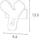 Unilux Trio Garderobenhaken, schwarz, 135 x 45 x 96 mm (BxTxH)
