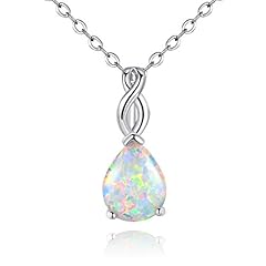 A-Teardrop necklace-white gold plated