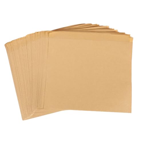 WEKAMOS 100 piezas Bolsas de Papel Kraft Antiadherente para Snacks Uds Resistentes al Aceite para y Panqueques Aptas para Contacto Alimentario y Comida para Llevar