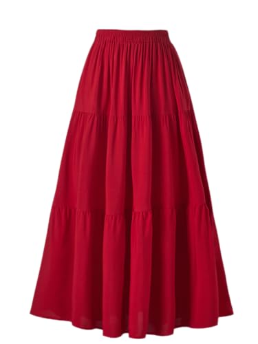 OSTOO Women's Summer Long Flowy Renaissance Skirt...
