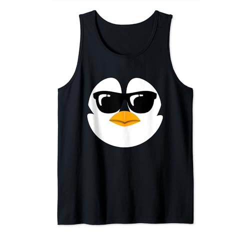 Pingüino Halloween Face Disfraz de Halloween Funny Lazy Camiseta sin Mangas
