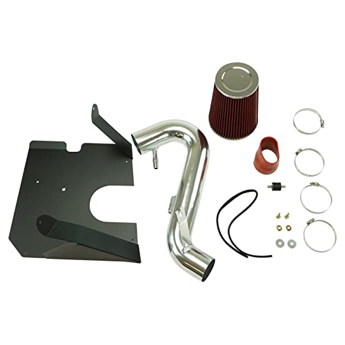 1A Auto Performance Air Intake Kit with Red Filter & Heat Shield for 2005-2009 Ford Mustang V8 4.0L Models Only