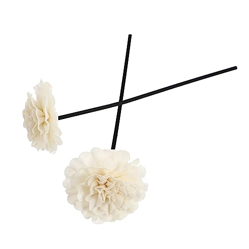 VALICLUD 2 Piezas Varillas Difusoras de Ratán con Flores PE de Varillas para Aceites Esenciales y Aromas Ecológicas y Rápidas para Humidificador y Aromaterapia