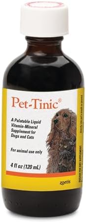 Pet-Tinic Liquid Vitamin-Mineral Supplement for Dogs & — texture and fabric close-up