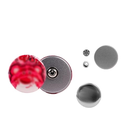 2.28in Badge Maker, Rotatable Button Press Badge Maker DIY Buttons, 58mm Machine Badge Maker Machine Kit with Circle Cutter(100 Sets of Metal Rings for Mirrors)