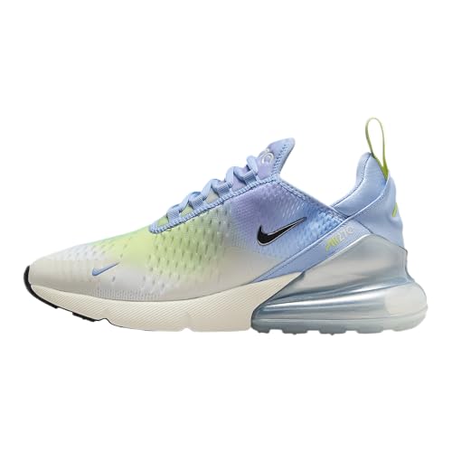 Nike Air Max 270 Women's Shoes (IB7937-468, Aluminum/Hydrangeas/Light Lemon Twist/Metallic Silver) Size 8.5