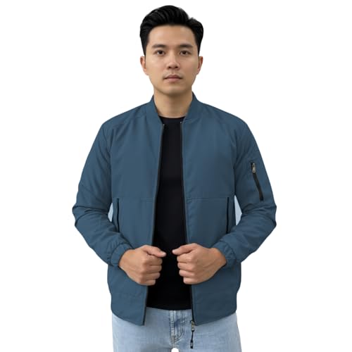 Image of NINQ Winter Jacket - Windproof Poca Cloth with Fur, Zipped mandarin Collar, 2 Front Pockets & Side Arm Pocket, Casual & Sportswear jackets for men