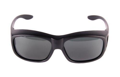 Polarised Over Glasses Sunglasses that Fit Over Normal Specs for Men & Women. Black3
