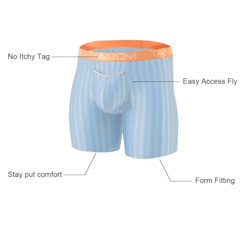 Men's Boxer Briefs with Pouch 3-Pack Stretch Open Fly Underwear4