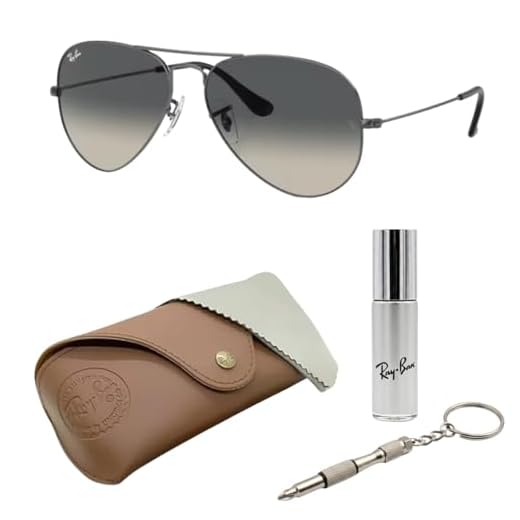 Ray-Ban RB3025 Óculos de sol clássico gradiente em forma de aviador com kit de óculos - almofadas de nariz ajustáveis - Óculos de sol retrô formais e casuais ideais, Cinza (004/71 | 58 mm), 58 mm