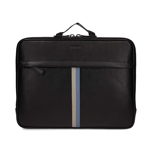 Bolsa de ordenador portátil Picard de cuero negro con maletín Horizon porta laptop