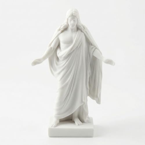 Estatua de Cristo 3 pulg Mármol Cultivado Blanca