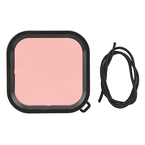 Kit da Immersione per Fotocamera Custodia Protettiva Nera per con Filtro ND Impermeabile con Cordino per la Fotografia Subacquea Roseo