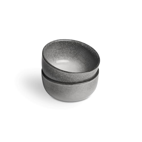 Springlane Schale klein Misty Cliff 2er-Set, Steingut, Grau