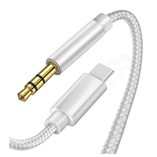 USB C to 3.5mm Audio Aux Jack Cable, Type C to 3.5mm Headphone Car Stereo Cord Compatible with iPhone 15 Pro Max 15 Plus, Samsung Galaxy S23 S22 Note 20, Pixel 4 5 XL, iPad Pro