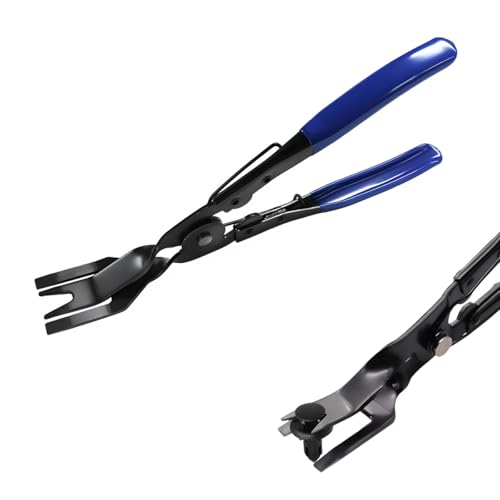 Image of Panel Clip Removal Plier, Automotive Door Panel Upholstery Trim Clips Removal Tool Pliers, Remove Push Pin and Press in Trim Clip Fasteners Lift Action Plier, Car Accessories (Blue)