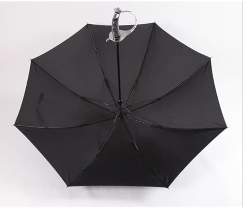 Automatic Long Handled Straight Umbrella - Sleek 8-Bone Western Sword Design, High-Density Waterproof, Ideal for Rainy & Sunny Days, & Stylish Outdoor Accessory