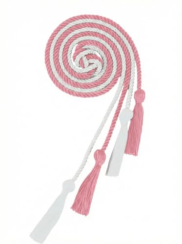 GRADFTY Pink and White Graduation Honor Cords for Graduation 2026 Double National Honors Society Cords