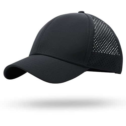Image of LiuSuper XXL Oversized Quick Dry Baseball Cap for Men & Women Big Heads, Adjustable Unisex Sports Performance Sun Hat One Size for Golf, Running, Workout Dark Grey