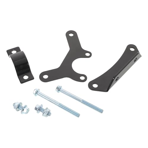 PENIKOKO Soporte para Radiador de Aceite de Motor y Transmisión en Metal Negro, Kit de Montaje Compatible con Motos 125cc y 140cc Todoterreno, Incluye Junta y Tornillos para Enfriador