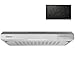 Price comparison product image CIARRA 60cm Visor Cooker Hood Undercabinet Hoods Stainless Steel Wall Mounted Kitchen Extractor Fan Model CBCS6903
