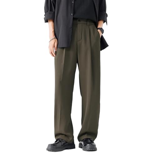 Summer Thin Suit Trousers Men's Loose Straight Casual Pants