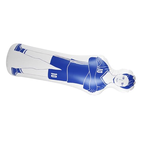 Aufblasbarer Fu?Ball Trainingsdummy , PVC Fu?Ball Torwart Trainingstor Standbecher f¡§1r Pass¡§1bungen f¡§1r f¡§1r den Boxsack (Blau) , Krafttraining