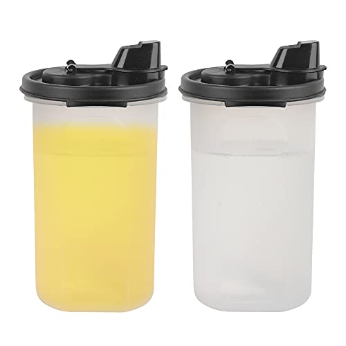 Image of Cutting EDGE 585 ML Smart Slim Oil Dispenser Airtight Black (Set of 4) | BPA free food grade plastic material, recommended for storing oil, vinegar, Water, sauces, juice, kitchen Storage