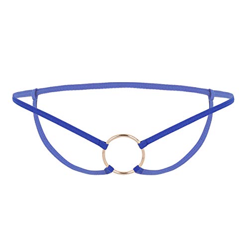 FGHSFRT Men's Lingerie O Ring Bugle Pouch Enhancer C-Strap Thongs Bracelet Jockstrap Underwear Royal Blue - Main Image