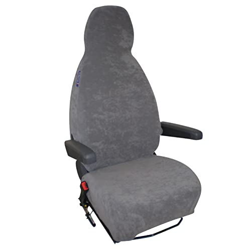 Housse de sièges éponge extensible en coton lavable et absorbante grise