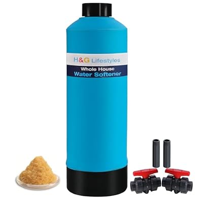 H&G Lifestyles Whole House Water Softener 32,000 Grains, NSF certified Whole Home Water Filtration System for Well & City Water, Remove Calcium Magnesium, Food Grade Resin, Silver-Enhanced, 700,000 Gl