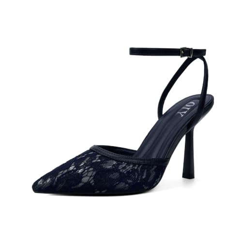 Image of QIY Closed Toe Heels for Women Pumps High Heel Strappy Sandals