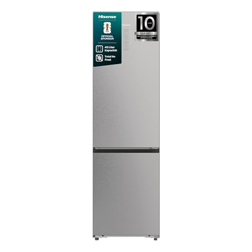 Hisense RB5P410SACC Kühl-Gefrierkombination/Freistehend/EEK: C/34 dB/283 L/Große Kapazität/Boden-Kühlsystem/Deep Freeze/Moisture Fresh Crisper/Metal-Tech Cooling/0°C Fresh Box/HxBxT:203 x59,5x 65,8cm