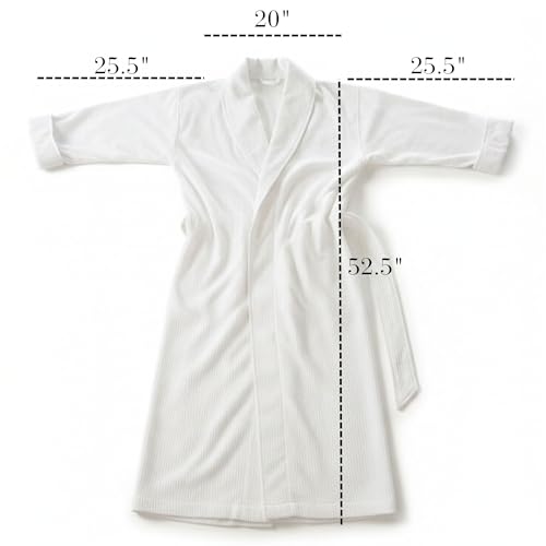 Image of Telegraph Hill Double Layer Seersucker Robe - Unisex - White - Large