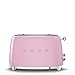 Smeg Retro Drip Coffee Machine and 2-Slice Toaster Bundle… (Pink)