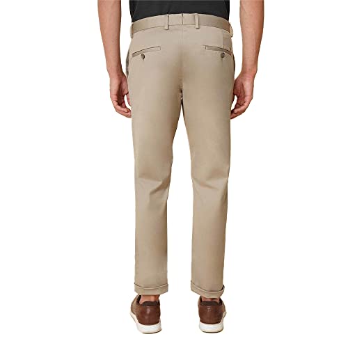 Image of blackberrys Solid Cotton Stretch Slim Fit Mens Trousers