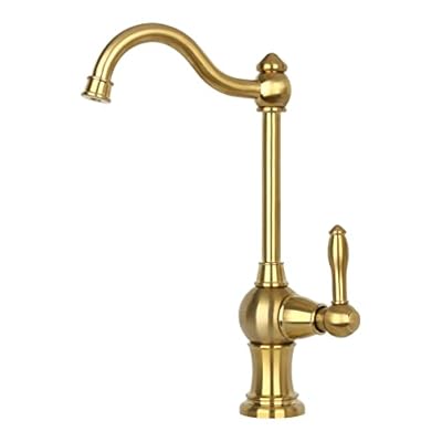 Brushed Gold Brass Kitchen Water Filter Faucet Lead-Free Drinking Water Faucet Only for Cold Water Fits Most Reverse Osmosis Units or Water Filtration System in Non-Air Gap - Brushed Gold Brass