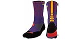 Nike Womens Lebron Hyper Elite Basketball Crew Socks Small (Size 4-6) Purple, Orange