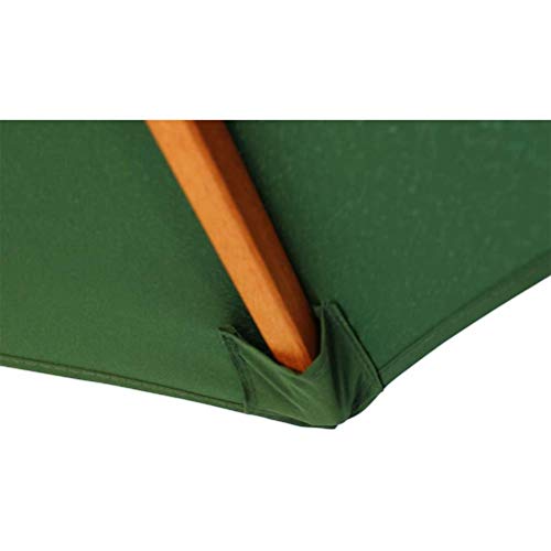 Sombrilla de madera dura CLSDRZC con polea de 2.7M para jardín y patio 2