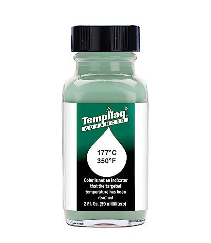 Tempil 24408- TEMPILAQ Advanced Temperature Indicating Liquid, 177 Degree C/350 Degree F, 2 oz. Ideal for Heat Treating, Brass Annealing, and Glass production, Made in USA