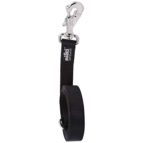 Nifti SafeLatch Pet Safety Leash, Black, Med/Large Size