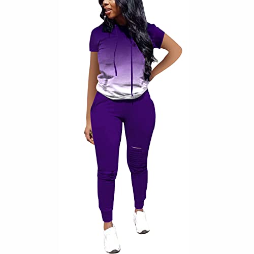 Image of Nimsruc Workout Sets For Women 2 Piece Outfits Sexy Summer Sweatsuits Jogging Suits Casual Bodycon Tracksuits
