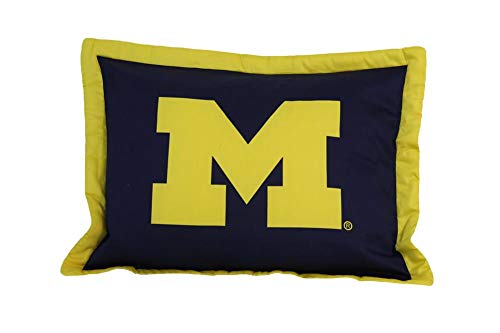 Image of College Covers Everything Comfy Michigan Wolverines Reversible Big Logo Soft and Colorful Comforter, Twin