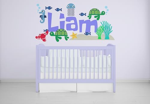 Vinilo decorativo náutico personalizado para pared infantil miniatura 4