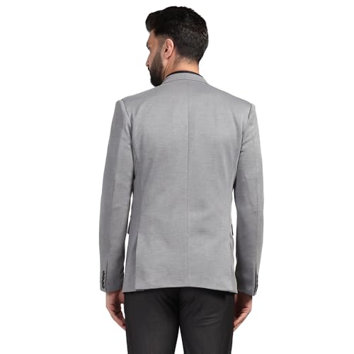 Image of TAHVO Men Blazer Lycra Fabric Slim Fit Single Breasted Blazer