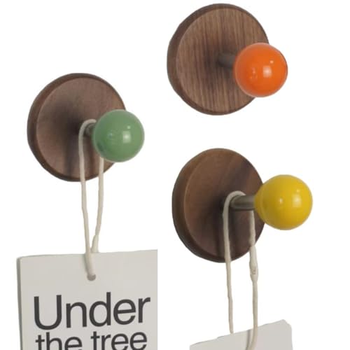 3 Pcs Colorful Magnetic Hooks Heavy Duty Magnet Hook Strong Neodymium Magnetic Coat Hooks Magnetic Hanger for Refrigerator, Metal Door, Locker for Hanging Bag, Umbrella (Green+Yellow+Orange)