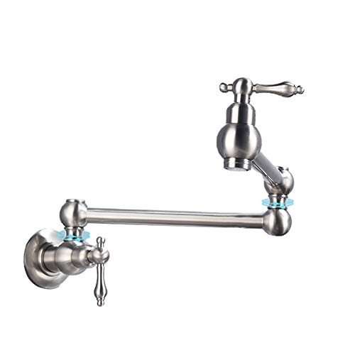 Robinet de remplissage de casserole orientable avec double articulation